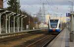 UBB GTW 646 107 auf Dienstfahrt abseits der Regelstrecke | Durchfahrt nach Süden auf Gegengleis | Bf Anklam [WAK] | März 2022 | Danke für die Info und herzliche Grüße 