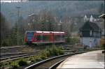 646 213 rollt als RB55 (RB 23730)  Uplandbahn  von Korbach komment in den Endbahnhof Brilon-Wald ein.