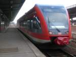 BR 646 (Stadler GTW) als RE22 nach Potsdam Hauptbahnhof im Bahnhof Flughafen Schnefeld.