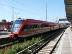 Der Usedom-Express fuhr,auf Grund von Bauarbeiten im Bereich Berlin Karow,nicht wie sonst von Berlin Zoologischer Garten los.Erst ab Bernau fuhren,am 12.Juni 2011,der 646 020 und 646 027 nach