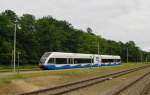 UBB 646 101-5 als UBB 24973 von Wolgast nach Swinoujscie Centrum, am 29.05.2014 in Heringsdorf (Usedom).