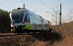 Nachschuss auf den Stadler GTW, welchen V 270.06 der EGP am 19.03.11 durch Muldenstein fhrte.