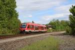 648 756 DB als RB von Bad Harzburg nach Kreiensen kurz vor dem Bahnhof der Stadt Bad Gandersheim am 01.05.2018