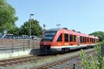 ECKERNFÖRDE (Kreis Rendsburg-Eckernförde), 17.07.2021, 648 845 als RE 72 nach Flensburg bei der Einfahrt in den Bahnhof Eckernförde