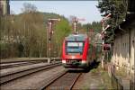 Ein 648er verlsst als RB52 (RB 29272)  Volmetalbahn  den Bahnhof Brgge(Westf) Richtung Dortmund.