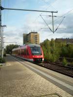 Gerade bei der Einfahrt im Unnaer Bahnhof befindet sich dieser 648-er auf der RB 54.