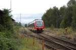 VT 648 276 (Lint) fuhr am 13.09.09 als RB von Gttingen nach Ottbergen in den Bahnhof Ottbergen ein.