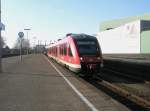 Hier 648 270 als RB nach Bad Harzburg, bei der Einfahrt am 7.4.2010 in Bad Harzburg.