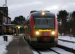 Regionalbahn nach Neustadt/Holstein am Bahnhof Timmendorfer Strand.