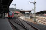 648 260 als RB von Holzminden nach Bad Harzburg, ausfahrend Goslar, 12.03.2011.