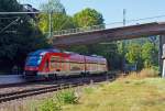 Dieseltriebwagen 648 706 / 206 (Alstom Coradia LINT 41) der DreiLnderBahn als RB 95 (Dillenburg-Siegen-Au/Sieg), fhrt am 08.09.2012 in den Bahnhof Kirchen/Sieg ein.