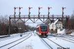 648 259 mit einer RB von Holzminden nach Bad Harzburg am 26.01.2013 kurz vor ihrem Ziel.