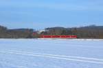 Der RE 57 hatte am 26.1.2013 einige Fahrgste nach Winterberg an Bord, die bereits mit entsprechender Ausrstung kamen.