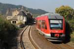 648 266-5/648 766-4 mit RB 14212 Bad Harzburg-Göttingen auf Bahnhof Goslar am 3-10-2014.