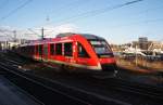 Hier 648 459-5 mit 648 331-6  Ascheberg  als RE83 (RE21620) von Lüneburg nach Kiel Hbf., bei der Ausfahrt am 23.2.2016 ins BW Kiel.