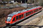 Am 16.3.2016 war es 648 348-0  Ratzeburg  der als RB73 (RB21971) aus Eckernförde nach Kiel gefahren kam.