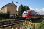 648 351-4 verlässt Kiel als RB84 (RB21679) nach Lübeck Hauptbahnhof, in Kürze wird die B76 in Höhe des Barkauer Kreuz unterquert.