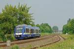 648 369 als HEX 4 (Goslar - Halle/S.) bei der Einfahrt in Aschersleben am 03.06.2018.