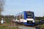 BRB Lint VT 327 bei der Einfahrt nach Schondorf, 30.10.2022