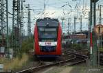 Ein LINT 41 der SHB bei der Einfahrt als SHB 80781 aus Bsum am 30.07.09 in Neumnster auf Gleis 6.