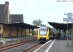 HLB-VT 274 hlt am 25.9.13 als RB 24831 nach Fulda in Alsfeld auf Gleis 2.