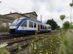 VT 876 HEX am 16.08.2014 im Bahnhof von Blankenburg (Harz).