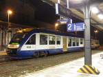 Thale Hbf am Abend des 27.10.2014 HEX Lint nach Halberstadt