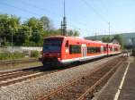 Der Dieseltriebwagen der BR.650 115-9 fuhr am 26.04.07 als RE-Zug nach Crailsheim.