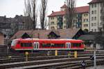 DB 650 117 beim Rangieren im Bahnhof Lindau (28.01.2018).