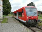 650 117 am 28.07.19 in Altshausen (Bahnhofsteil mit Streckenabzweig nach Pfullendorf).