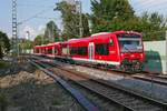 Am 21.09.2020 steht im Lindauer Ortsteil Aeschach die neue Lrmschutzwand erst auf einer Seite.