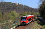 650 314 und 650 311-4 als RB 17417 (Tübingen Hbf – Horb) bei Börstingen 20.4.22