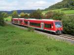 Die Br.650 018-5 fuhr als RB22953 (Zusatzzug) von Oberkochen nach Ulm Hbf.