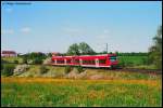 Zwei 650er sind an einem Nachmittag im Mai 2007 als RegionalExpress nach Ulm Hbf unterwegs, hier bei Aalen-Oberalfingen aufgenommen.