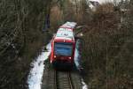 650 110 und 650 101 als RB aus Radolfzell kurz vor ihrer Ankunft in Friedrichshafen Stadt, 20.02.10