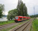 DB 650 103 + 650 316 als RB 22771 von Radolfzell nach Friedrichshafen Stadt, in Ludwigshafen (Bodensee); 21.06.2010