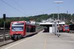 Ein Nachschuss auf den aus Biberach kommenden 650 325 bei der Einfahrt in Ulm Hbf, 02.08.11