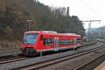 650 301  Landkreis Calw  am 06.03.2014 beim Umsetzten im Bahnhof von Horb.