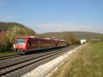 Die Br.650 fuhr am 18.04.07 mit diesem IRE von Aalen nach Ulm.