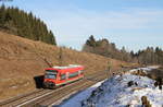 650 121-7 als RB 22227 (Pforzheim Hbf-Tübingen Hbf) bei Eutingen 27.1.17