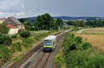 650 719 als ag84578 von Weiden nach Weidenberg bei der Ausfahrt in Kemnath-Neustadt, 21.08.2016