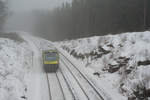 650 729 als ag 84662 von Bad Steben nach Marktredwitz bei Thölau, 04.02.2017