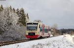 VT 243 als HzL69826 (Rottweil-Bräunlingen Bahnhof) bei Zollhaus 5.2.20