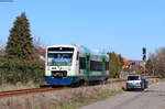 VT 019 als HzL69752 (Donaueschingen-Bräunlingen Bf) bei Hüfingen 23.3.20