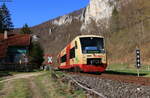 VT 232 als HzL 69866 (Tuttlingen-Sigmaringen) bei Neidingen 26.4.21