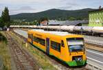 650 668 / Oberpfalzbahn / OPB / Bf Furth im Wald / Bahnsteig an Gleis 111 / 08.07.2021