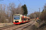 VT 248 und VT 241 als HzL 69728 (Rottweil - Bräunlingen Bf) bei Villingen 25.3.22