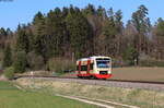 VT 248 als HzL 69764 (Rottweil - Villingen(Schwarzw)) bei Lauffen 20.4.22