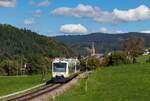 VT 508 und VT 515  E-Werk Mittelbaden  als SWE 72222 (Oberharmersbach-Riersbach - Biberach(Baden)) bei Oberharmersbach 21.9.22