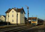 VT 3.03 der Freiberger Eisenbahn fhrt am Morgen des 29.12.2008 aus Berthelsdorf bei Freiberg (Sachs) Richtung Holzhau aus.